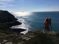 St Davids Head rock climbing